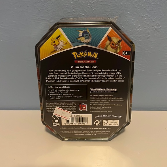 Pokémon Jolteon Eeveelution Tin Factory Sealed - Picture 2 of 4